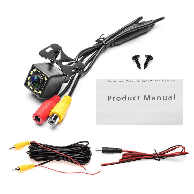 R0003 LED Fill Light External Reversing Video Camera HD  CCD Car Camera 12 Lights Camera(P System)