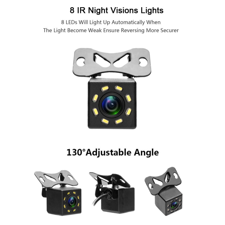 R0003 LED Fill Light External Reversing Video Camera HD  CCD Car Camera 12 Lights Camera(P System)