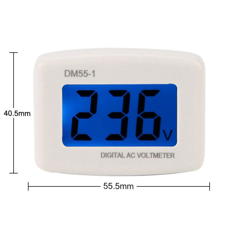 DM55-1 AC 110V- 220V LCD Digital Voltmeter Voltage Tester Detector Meter, DM55-1 US Plug, DM55-1 EU Plug
