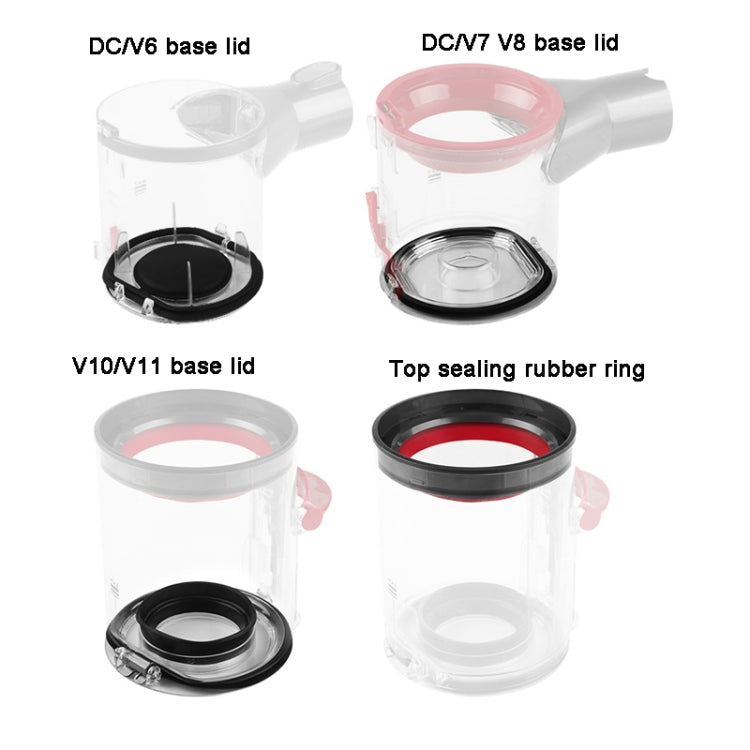 For Dyson V10 Slim / V12 Slim / V12 Dust Bin Sealing Ring  Vacuum Cleaner Replacement Accessories, For Dyson V6 Dust Bin Base Lid, For Dyson V7 V8 Dust Bin Base Lid, For Dyson V10 V11 Dust Bin Base Lid, For Dyson V10 Dust Bin Sealing Ring              ...