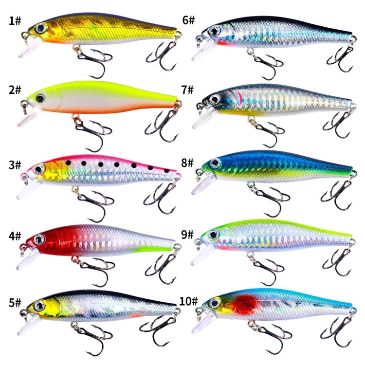 HENGJIA MI160 8.8cm 9g Floating Water Minno artificial bait, 1, 2, 3, 4, 5, 6, 7, 8, 9, 10, 10 Colors, 10 Color Boxed