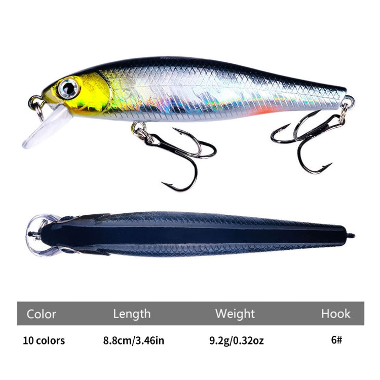 HENGJIA MI160 8.8cm 9g Floating Water Minno artificial bait, 1, 2, 3, 4, 5, 6, 7, 8, 9, 10, 10 Colors, 10 Color Boxed