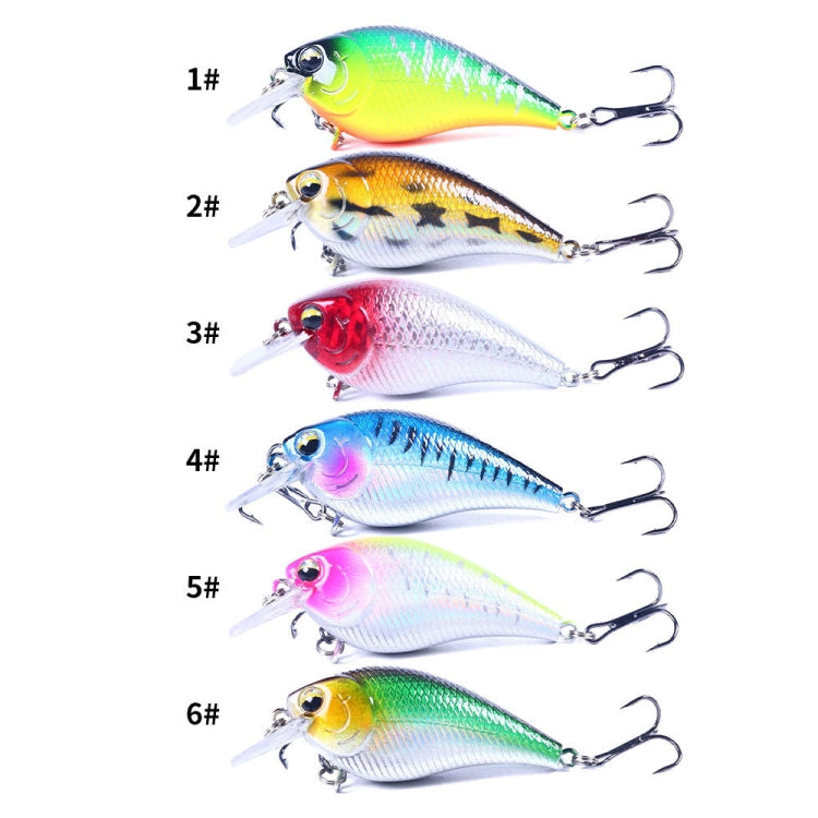 HENGJIA CB060 7cm 9.5g Lure VIB Rock Little Fatty Floating artificial bait, 1, 2, 3, 4, 5, 6, 6 Colors, 6 Colors Boxed