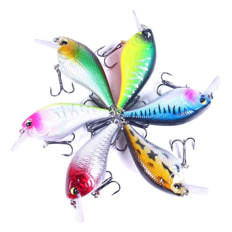 HENGJIA CB060 7cm 9.5g Lure VIB Rock Little Fatty Floating artificial bait, 1, 2, 3, 4, 5, 6, 6 Colors, 6 Colors Boxed