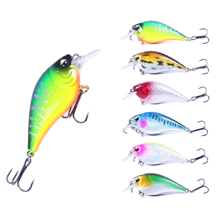 HENGJIA CB060 7cm 9.5g Lure VIB Rock Little Fatty Floating artificial bait, 1, 2, 3, 4, 5, 6, 6 Colors, 6 Colors Boxed