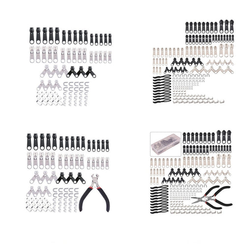 197pcs Zinc Alloy Painted Nylon Zipper Puller Set For Clothing Tent Install