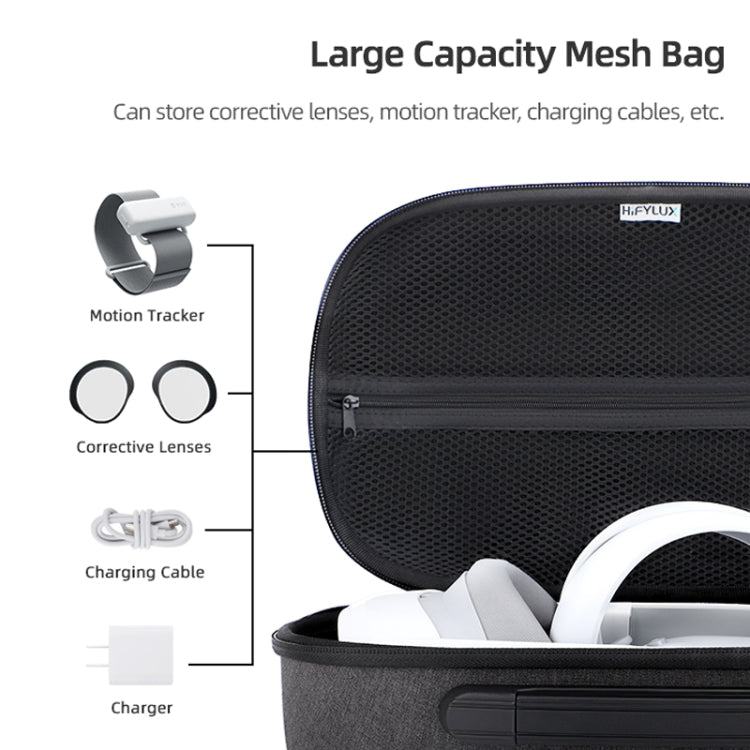 For PICO 4 Hifylux PC-BF16 VR Glasses All-in-one Headwear Protective Storage Bag, PC-BF16
