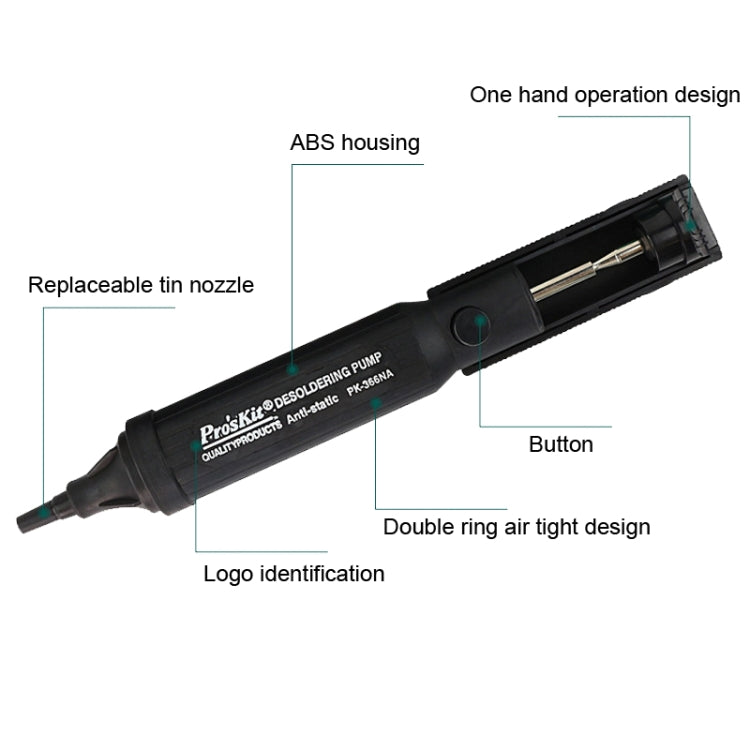 Anti-Static Powerful Tin Suction, 8PK-366N-G, 8PK-366NA
