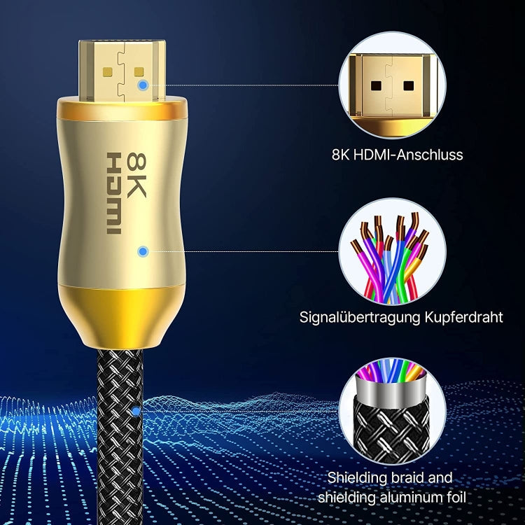 HDMI 2.1 Version 8K 60Hz For PS4 Cable Projector Notebook Set-Top Box Cable, HD803 1m, HD803 1.5m, HD803 2m, HD803 3m, HD803 5m, HD803 10m, HD803 15m