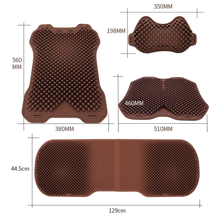 Silicone Car Seat Cushion Summer Breathable Cool Pad, Color: Lumbar Cushion Coffee