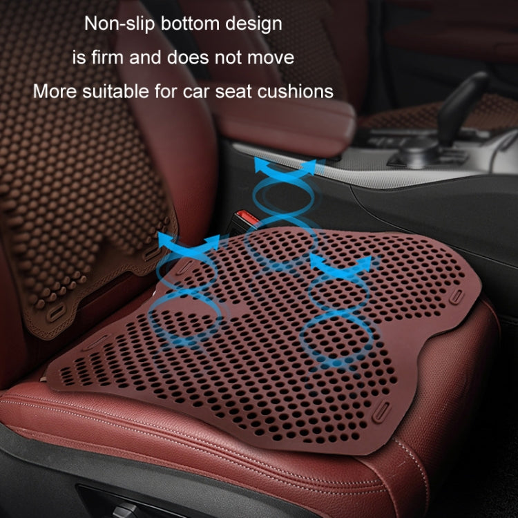 Silicone Car Seat Cushion Summer Breathable Cool Pad, Color: Lumbar Cushion Coffee
