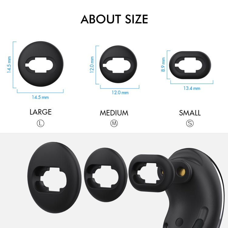 Für Samsung Galaxy Buds Live AhaStyle PT132 S+M+L Silikon-Ohrstöpsel