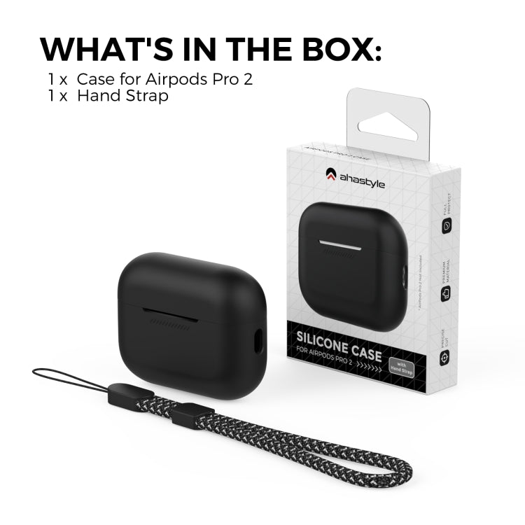 AhaStyle PT187 Silikon-Schutzhülle aus einem Stück mit Trageband für AirPods Pro 2