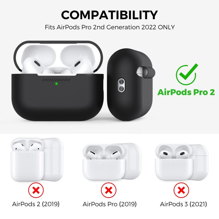 AhaStyle PT187 Silikon-Schutzhülle aus einem Stück mit Trageband für AirPods Pro 2