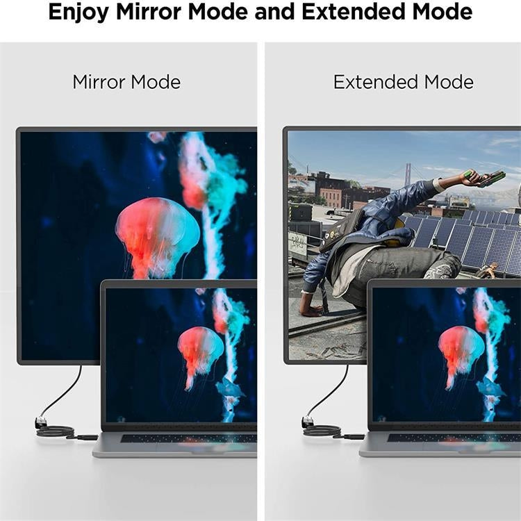 QGeeM QG-HD19 4K HDMI 2.0 Extension Cable Supports 3D, HD, 2160p, Compatible With Roku Fire Stick 1m Length