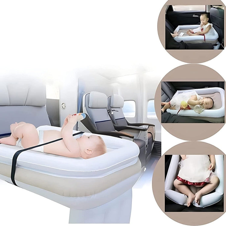 Outdoor Travel Baby Inflatable Bed Children Car Rear Folding Bed Aircraft Inflatable Mattress, Color: Gray?????? Bag? Belt