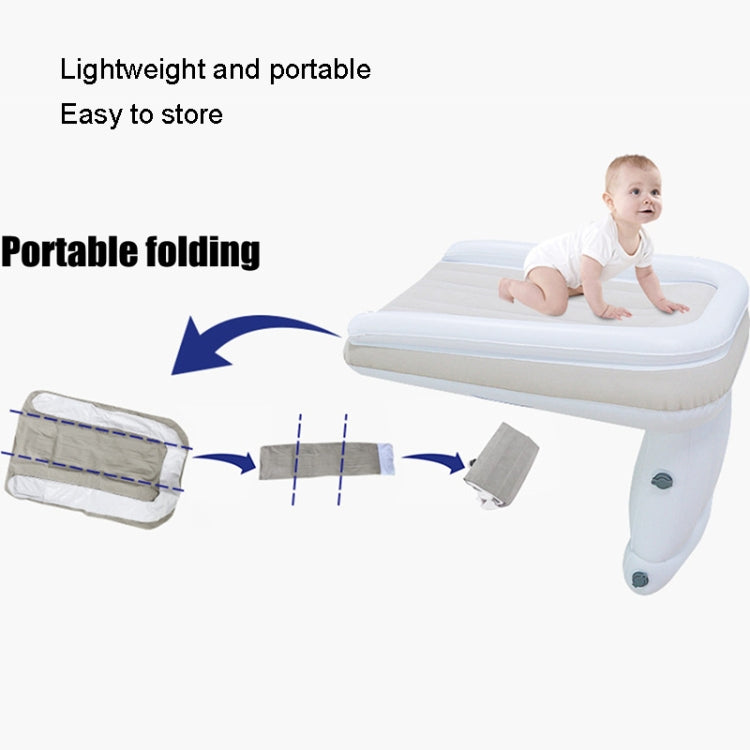 Outdoor Travel Baby Inflatable Bed Children Car Rear Folding Bed Aircraft Inflatable Mattress, Color: Gray?????? Bag? Belt