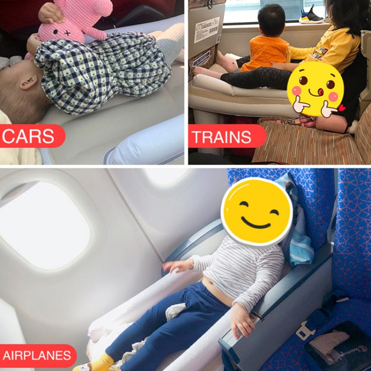 Outdoor Travel Baby Inflatable Bed Children Car Rear Folding Bed Aircraft Inflatable Mattress, Color: Gray?????? Bag? Belt