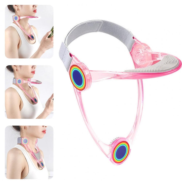 Adult Adjustable Neck Brace Household Cervical Spine Correction Protector(Pink)