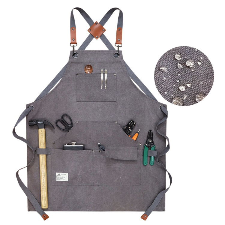 Carpentry Electrician Garden Heavy Canvas Workwear Apron, Black Gray, Black, Army Green, Khaki, Blue, Camel, Belt Black Gray, Belt Black, Belt Army Green, Belt Khaki, Belt Blue, Belt Camel