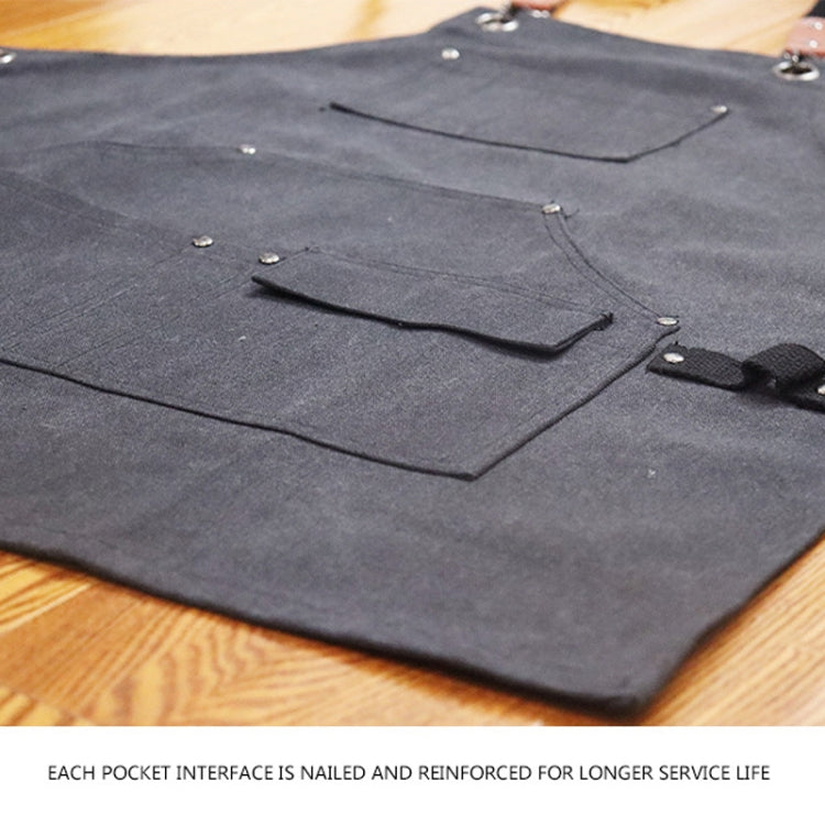 Carpentry Electrician Garden Heavy Canvas Workwear Apron, Black Gray, Black, Army Green, Khaki, Blue, Camel, Belt Black Gray, Belt Black, Belt Army Green, Belt Khaki, Belt Blue, Belt Camel
