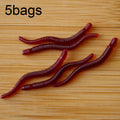 3.5cm Fishy Red Earthworm Bait Luminous Fish Lure, 5bags 20pcs/bag, 5bags 50pcs/bag, 5bags 100pcs/bag, 5bags 200pcs/bag