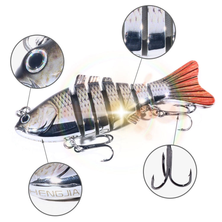 HENGJIA 10cm 24g Bionic Multi-Section Fish Bait Plastic Electroplating Bait, JM060 (5), JM060 (6), JM060 (1), JM060 (2), JM060 (3), JM060 (4)