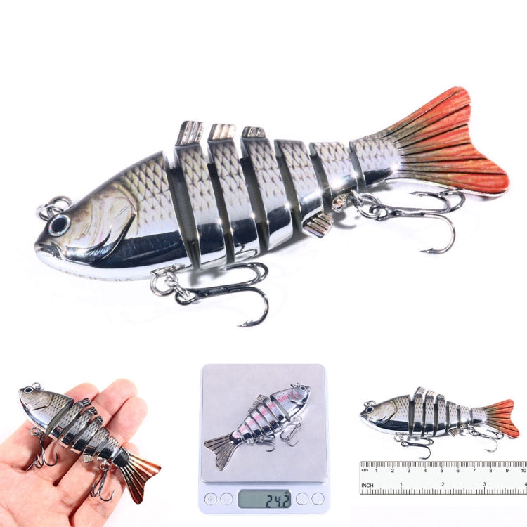 HENGJIA 10cm 24g Bionic Multi-Section Fish Bait Plastic Electroplating Bait, JM060 (5), JM060 (6), JM060 (1), JM060 (2), JM060 (3), JM060 (4)
