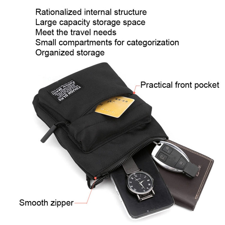 WEPOWER Men Messenger Bag Small Shoulder Bag Crossbody Phone Bag Outdoor Black