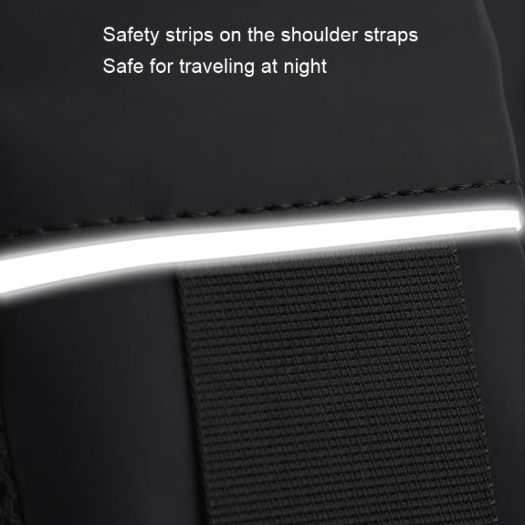 WEPOWER Herren Brusttasche Anti-Diebstahl Zahlenschloss Motorradtasche Umhängetasche (Schwarz)