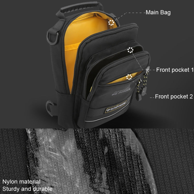 WEPOWER Men Chest Bag Outdoor Shoulder Messengers Bag With USB Charging Port Sports Small Bag(Royal Blue)