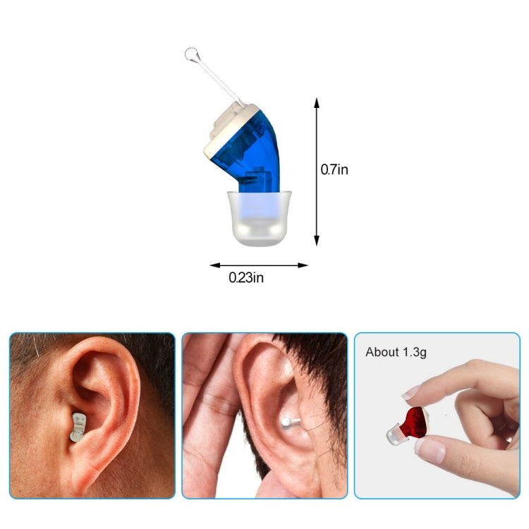 AN127 Invisible In-Ear Hearing Aid Sound Amplifier For The Elderly And Hearing Impaired, Blue Left Ear, Red Right Ear), Black Left Ear, Black Right Ear, Skin Color Left Ear, Skin Color Right Ear