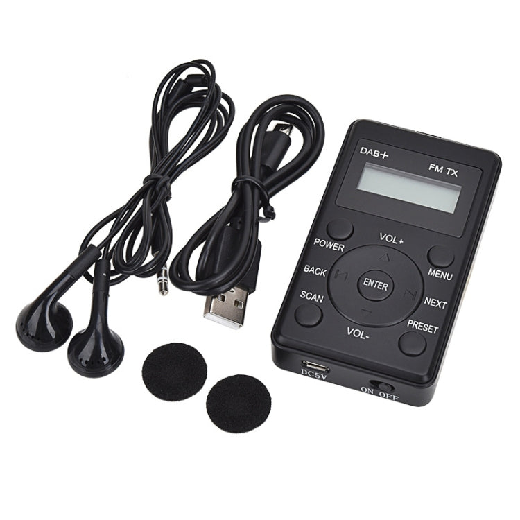 HanRongda HRD-100 Portable Digital Display DAB+ / DAB / FM Radio(Black)