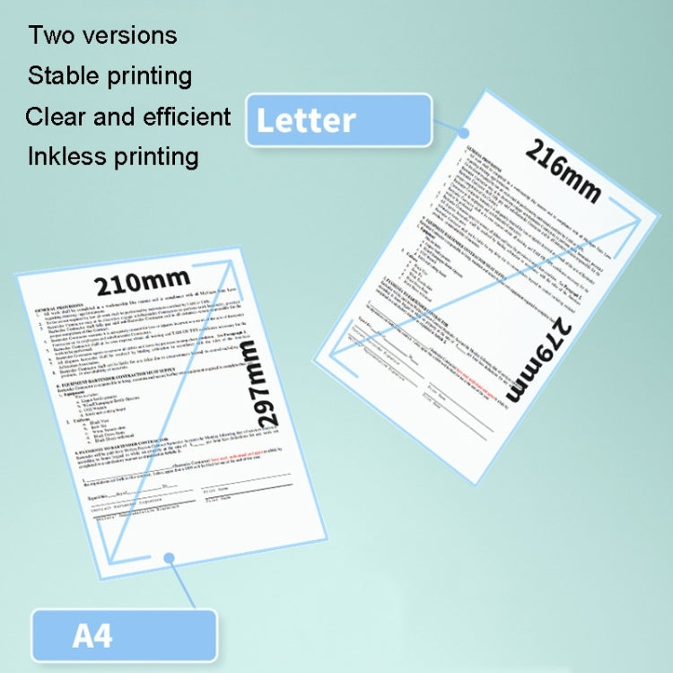 For Phomemo M08F 200sheets Thermal Printing Paper Compatible for MR.IN Brother Pocket Jet / MT800, A4 Thermal  Paper, Folding A4 Thermal Paper, Letter Thermal Paper, Folding Letter Thermal Paper