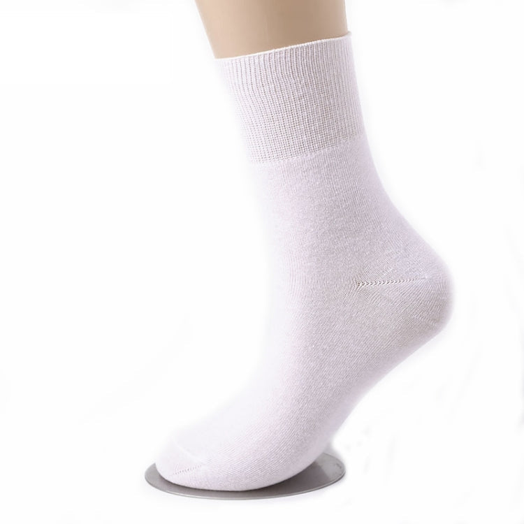 Men Cotton Mid Tube Socks Thin Breathable Wide Mouth Comfort Socks