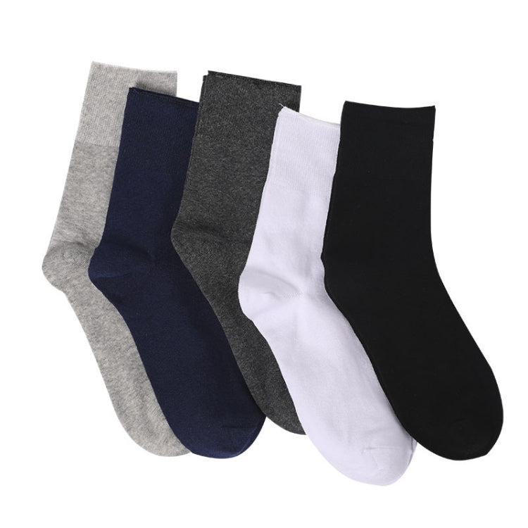 Men Cotton Mid Tube Socks Thin Breathable Wide Mouth Comfort Socks