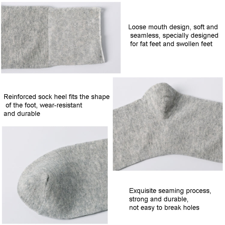 Men Cotton Mid Tube Socks Thin Breathable Wide Mouth Comfort Socks