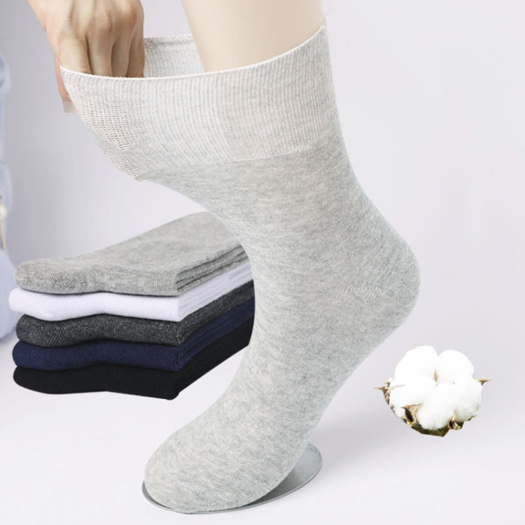 Men Cotton Mid Tube Socks Thin Breathable Wide Mouth Comfort Socks