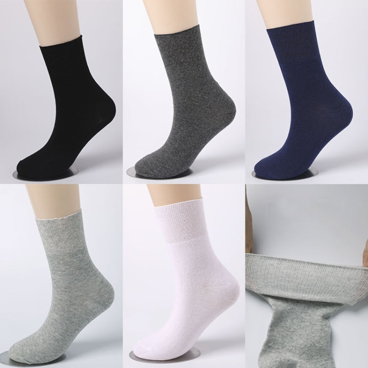 Men Cotton Mid Tube Socks Thin Breathable Wide Mouth Comfort Socks