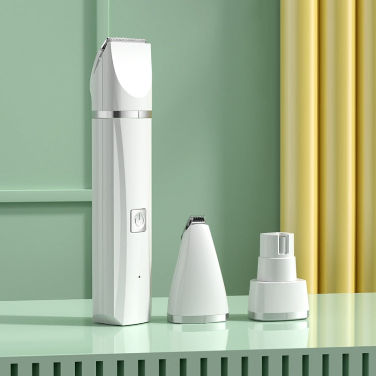 Pet Shaver Cat Dog Paw Hair Clipper Electric Fader, 2 in 1 Green, 3 in 1 Green, 4 in 1 Green, 2 in 1 White, 3 in 1 White, 4 in 1 White