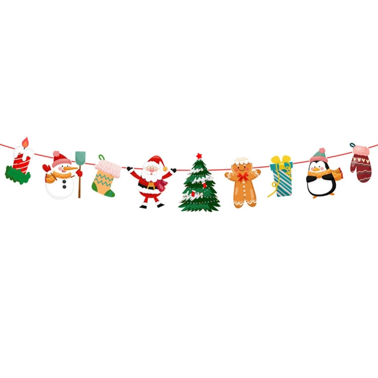 Weihnachts-Alphabet-Wimpelkette für Weihnachtsfeiern, HL024, HL025, HL026