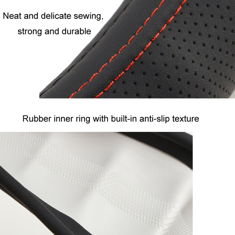 47 cm Lenkradbezug aus Leder für LKW (Schwarz)