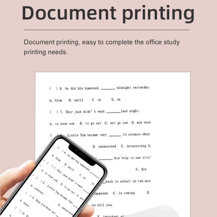 X6 200DPI Student Homework Printer Bluetooth Inkless Pocket Printer, Pink Printer Paper x1, White Printing Paper x1, Pink Printing Paper x5, White Printing Paper x5, Pink Sicker x5, White Sticker x5, Pink 5 Printer Paper+5 Stickers                     ...