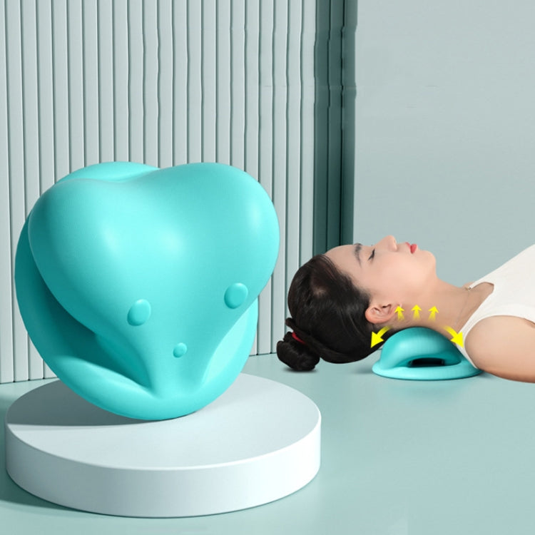 Neck Shoulder Stretcher Cervical Traction Pillow Spine Relaxer Pain Relief Pink