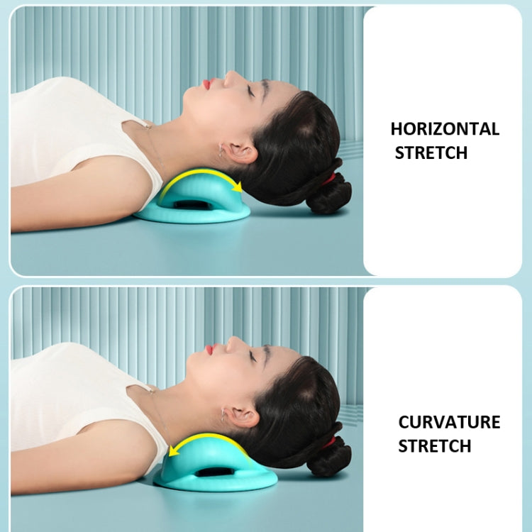 Neck Shoulder Stretcher Cervical Traction Pillow Spine Relaxer Pain Relief Pink
