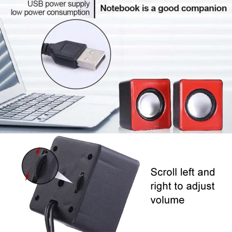 101TD 2 In 1 Mini Small Audio USB Cable Computer Speakers