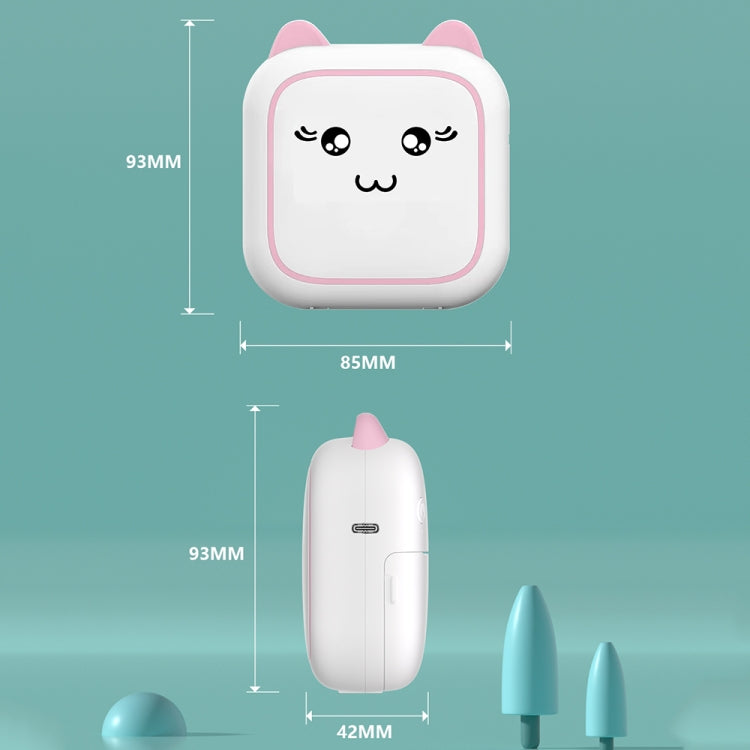 M5 Mini Cartoon Portable Bluetooth Printer Photo Thermal Printer, Blue, Pink