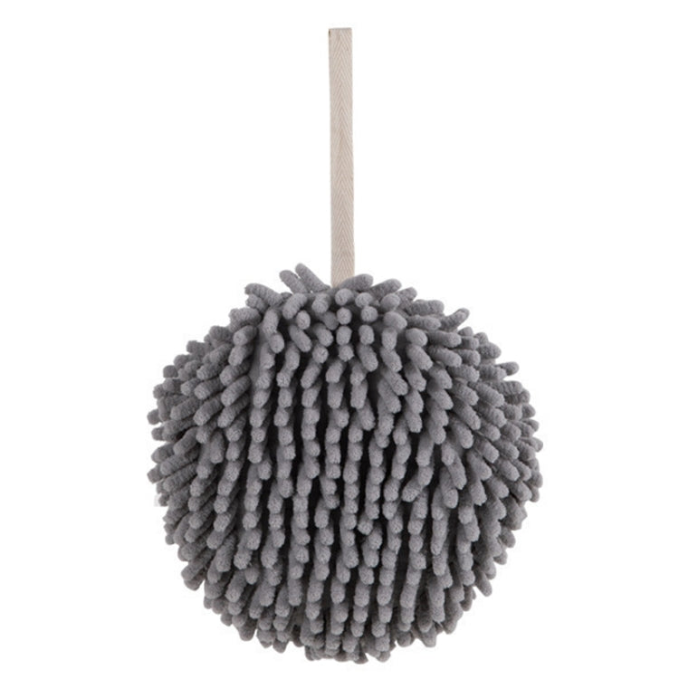 Hand Wipe Ball Quick Dry Hanging Towel Kitchen Bathroom Cleaning Rag Grey