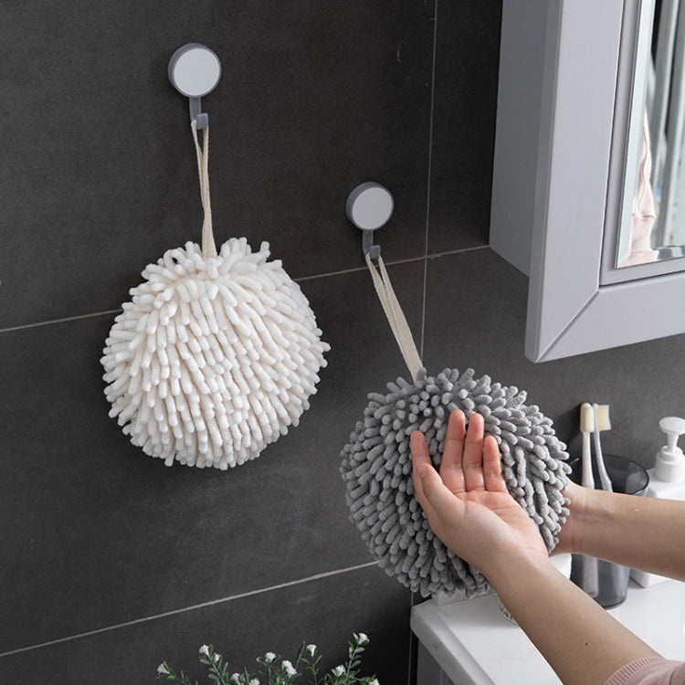Hand Wipe Ball Quick Dry Hanging Towel Kitchen Bathroom Cleaning Rag Grey
