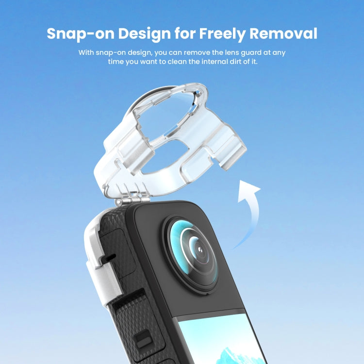 For Insta360 X3 AMagisn Protective Camera Accessories, Lens Guard, Silicone Case, Lens Guard+Case